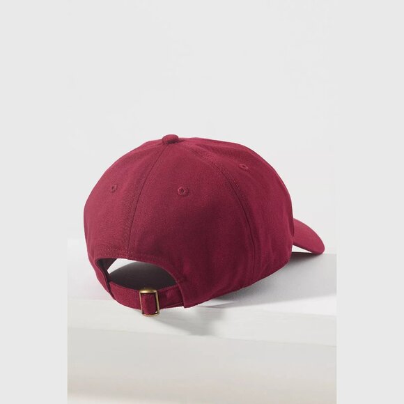 NEW Cherry Fall Icon Adjustable Baseball Cap - Bonjour Maroon, by Anthropologie - Picture 2 of 3
